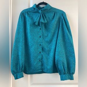Turquoise, stylish blouse